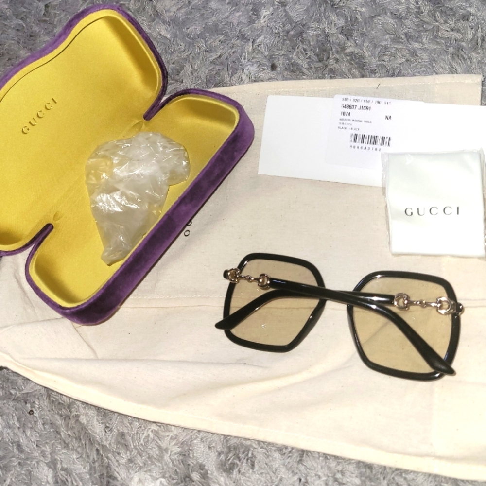 GUCCI SQUARE GLASSES (YELLOW LENS SUNGLASSES)... LIKE NEW!!!